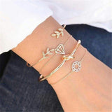 X-ROYAL Women Fashion Boho Turtle Heart Pearl Moon Shape Charm Bracelets Sets Lovers Gift Luxury Bohemian Style Female Bracelets