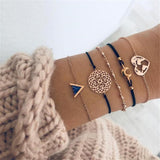 X-ROYAL Women Fashion Boho Turtle Heart Pearl Moon Shape Charm Bracelets Sets Lovers Gift Luxury Bohemian Style Female Bracelets